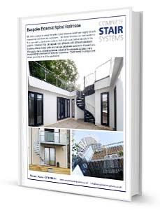 Bespoke External Spiral Staircase Product Sheet Download