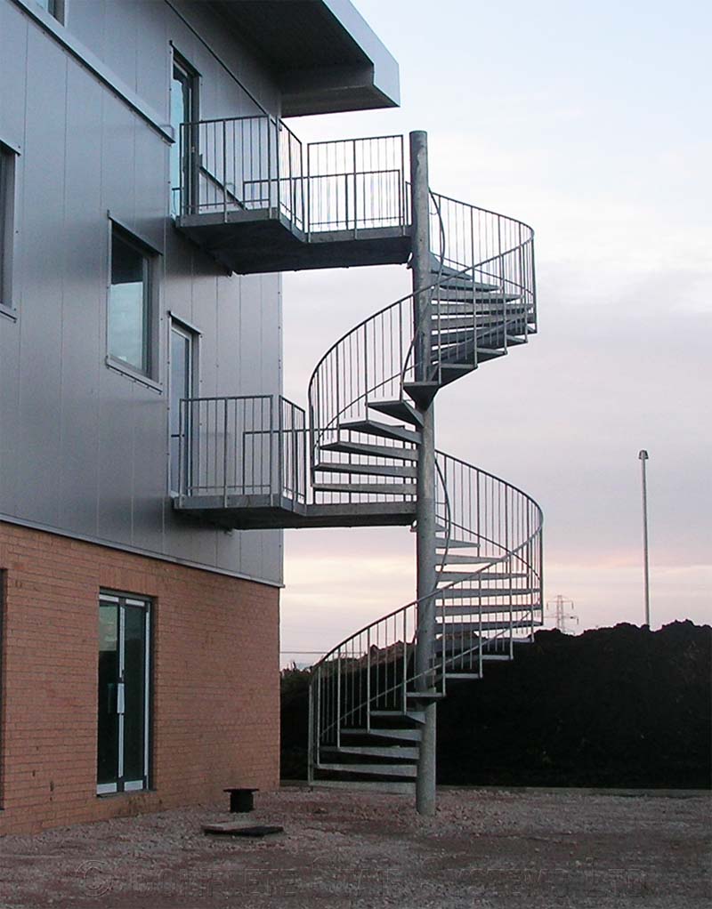 Bespoke Spiral Staircase Blackpool. Spiral Fire Escape