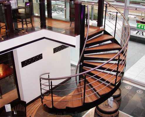 Bespoke Spiral Staircase - London Wine Bar