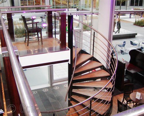 Bespoke Spiral Staircase - London Wine Bar