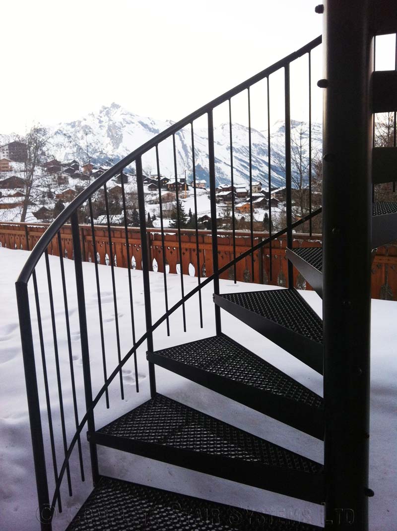 Bespoke Spiral Staircase Switzerland - External Spiral