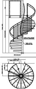 spiral staircase drawing