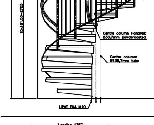 spiral staircase drawing
