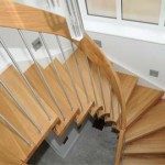 twisting oak staircase