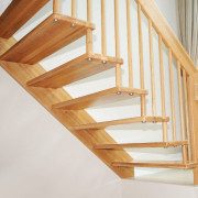 floating style staircase with open risers