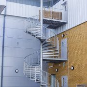 Spiral Staircase External 6 large double flight spiral fires escape to rear of building