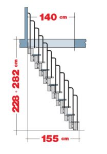 Alternator tread stair