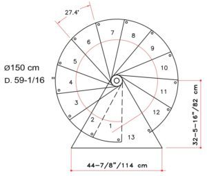 1500 diameter spiral stair