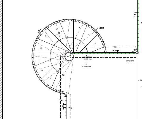 Spiral Staircase Drawing drawing of a spiral stair plan