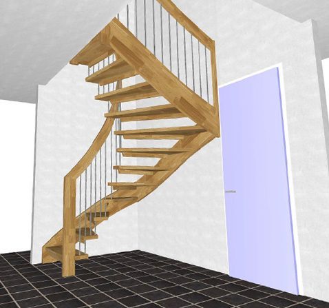 3-d image of a floating staircase
