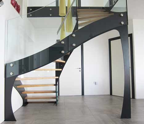 Winning photo of a steel staircase with timber treads