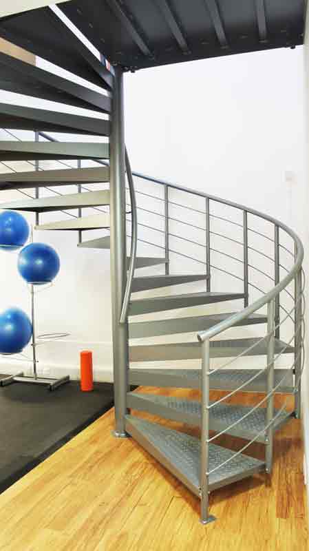 modern curved staircase
