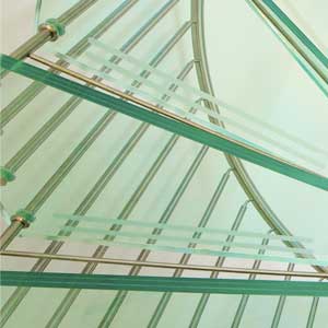 Glass Spiral Stair Treads