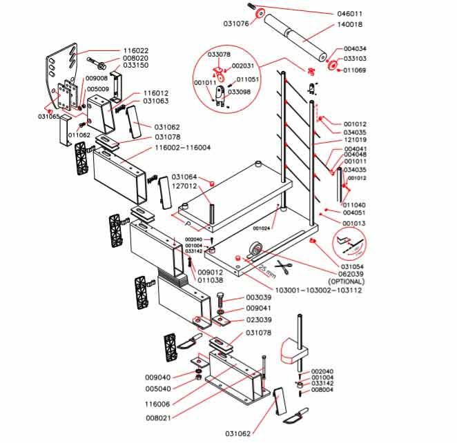Genius-040-Stair-Exploded-diagram