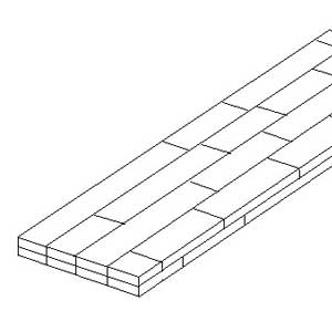 sketch showing parquet block timber