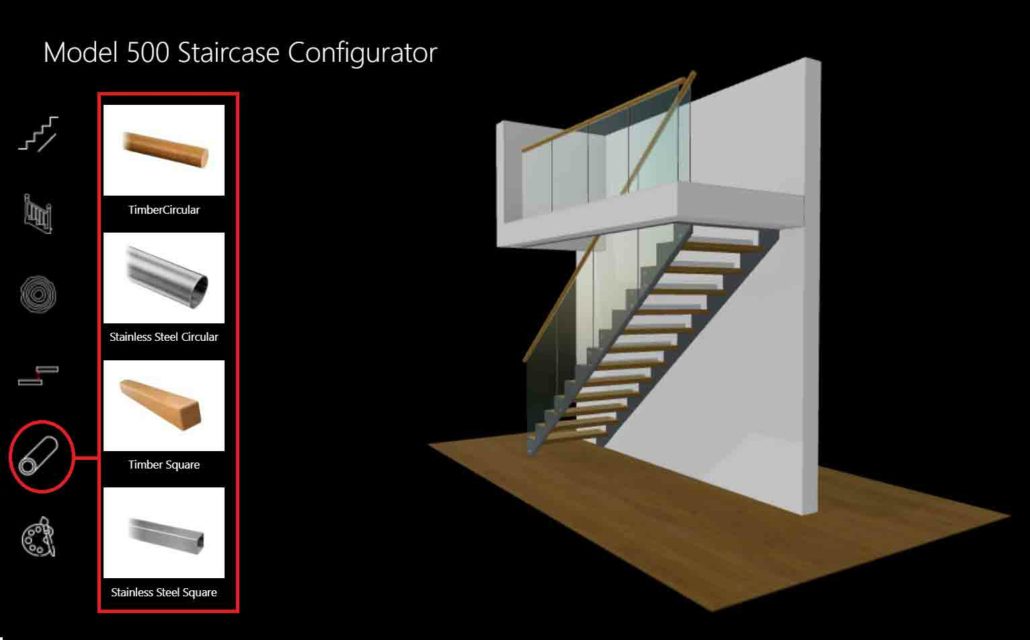 Model-500-Staircase-Selector-Handrail options