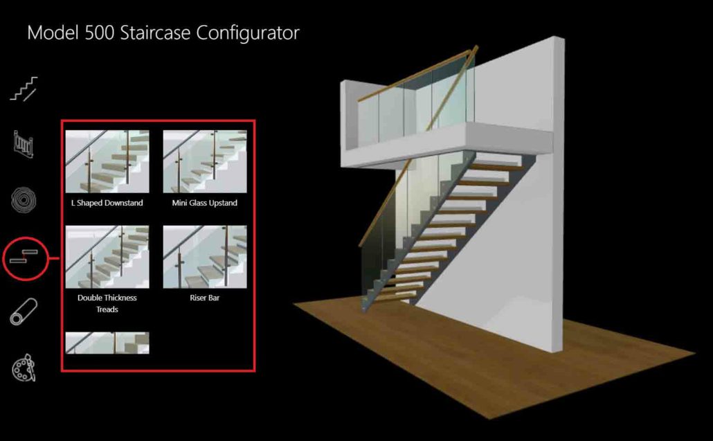 Model-500-Staircase-Selector-Riser-Infill options