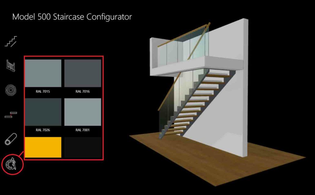 Model-500-Staircase-Selector-Stringer-colour options
