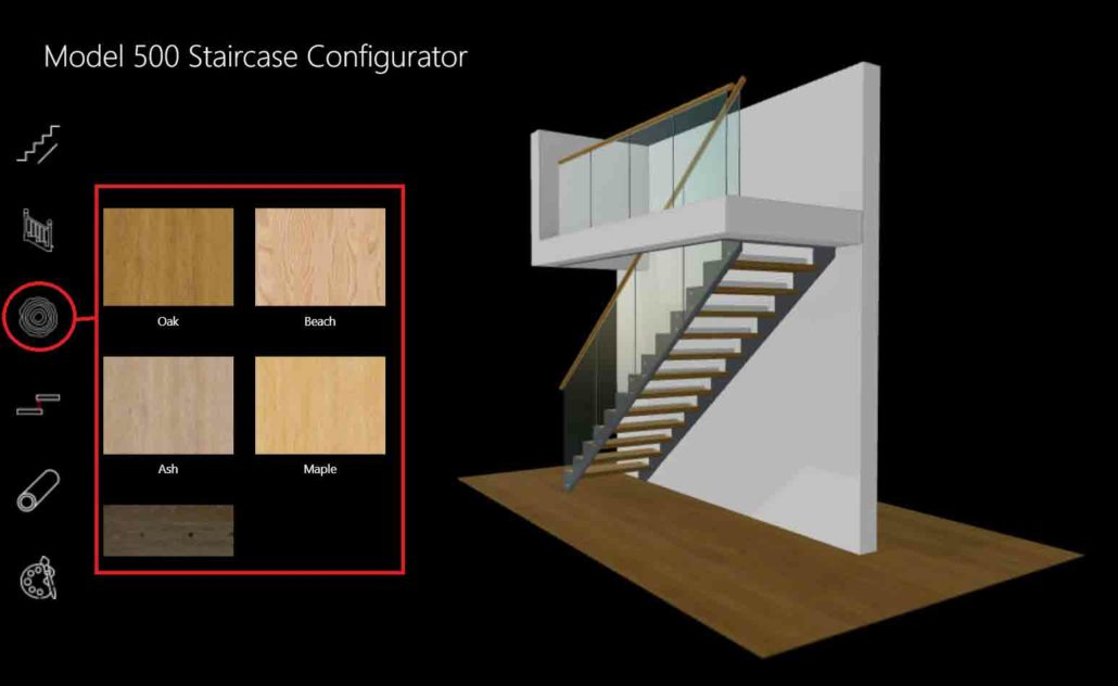 Model-500-Staircase-Selector-Timber options