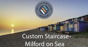 visual to illustrate our Milford on sea project of the month showing beech huts on a beech with sunset