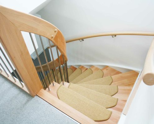 carpet infills to wooden tuning stair