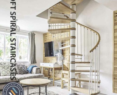 loft spiral staircase visual