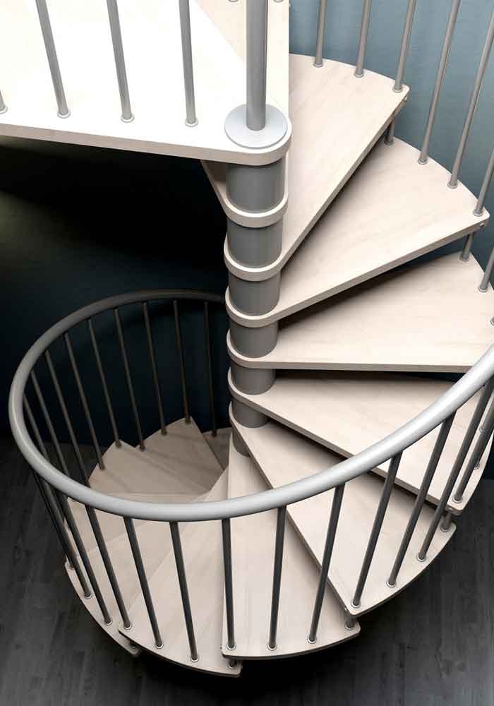 looking down on a C20 kit spiral staircase