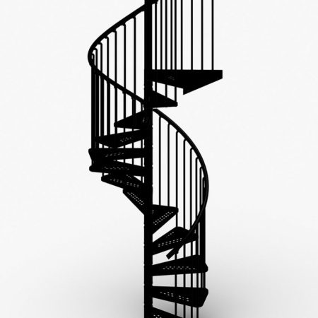 Exterior-Zink-Kit-Spiral-Staircase black