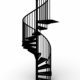 Gamia Steel Spiral Stair black