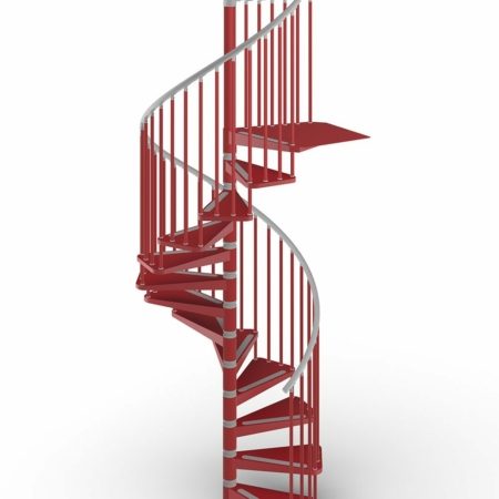 Gamia Steel Spiral Stair red
